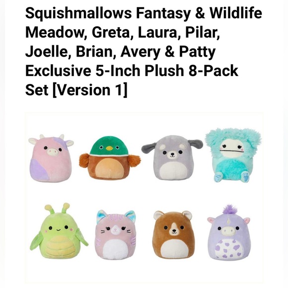 Squishmallows 5 " Fantasy & Wildlife 8 pack - Picture 3 of 4